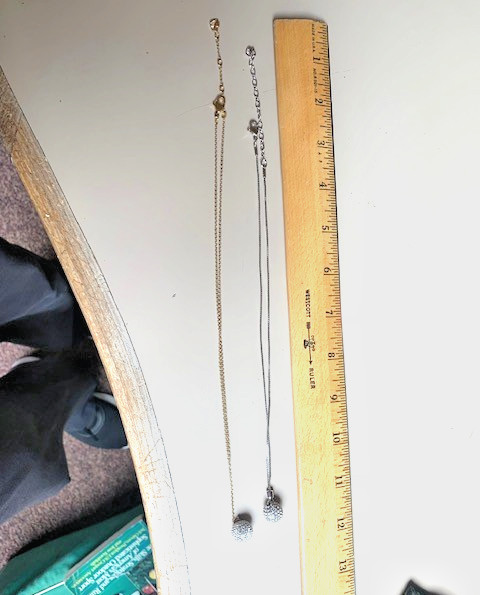 Swarovski Silver Tone Crystal Pendant Necklaces In Original Box 19”