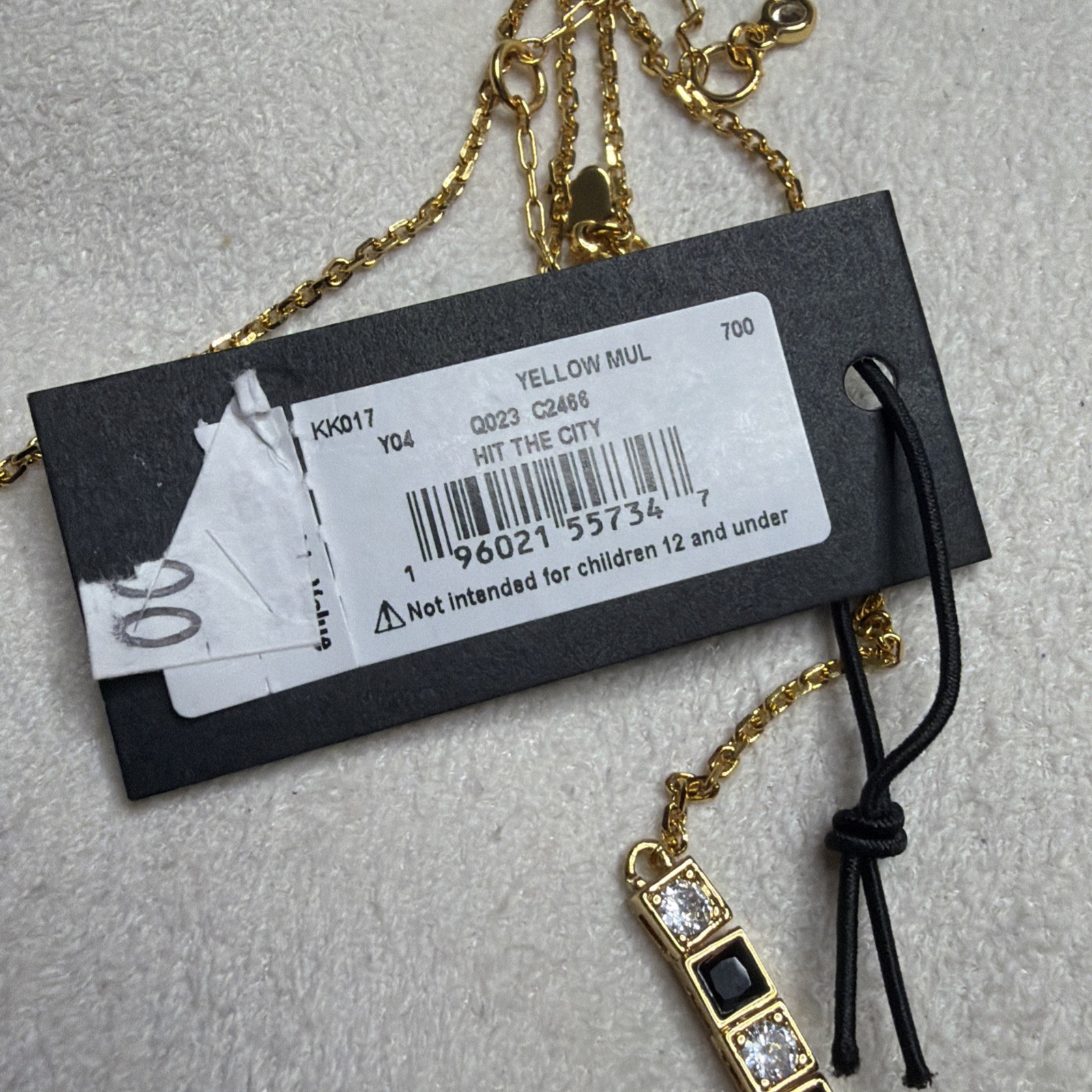 Authentic Kate Spade Hit the City Taxi Cubic Zirconia Tennis Necklace NWT