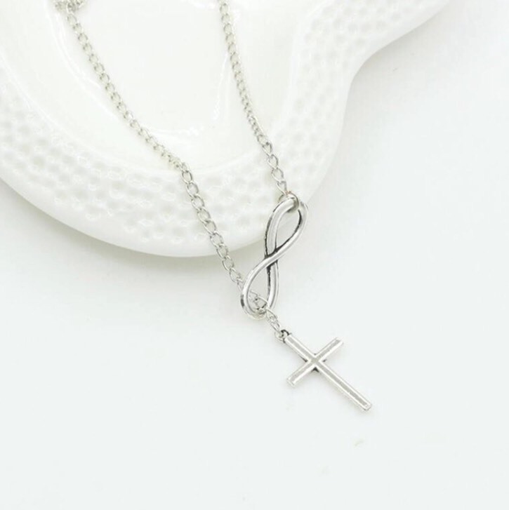 Women’s Fashion JeweIry Infinity Cross Pendant Necklace Trending