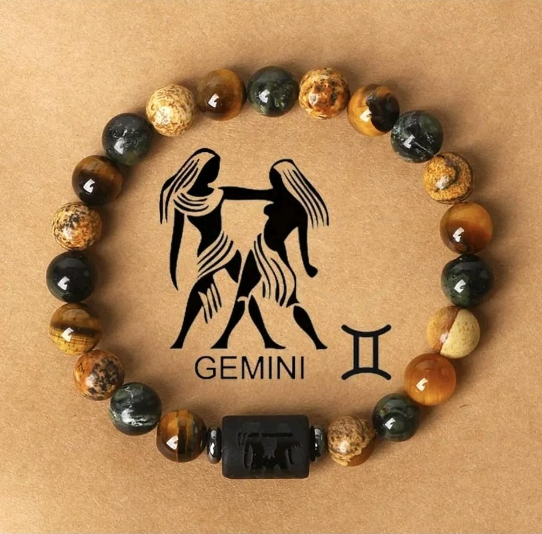 Zodiac Sign Bracelet – Handmade Triple Protection – 12 Constellations Gift