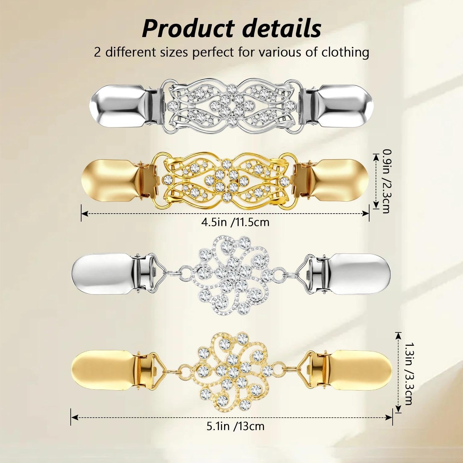 4 Pcs Dress Clips Back Cinch Vintage Sweater Clips Waist Tightener Dress Cincher