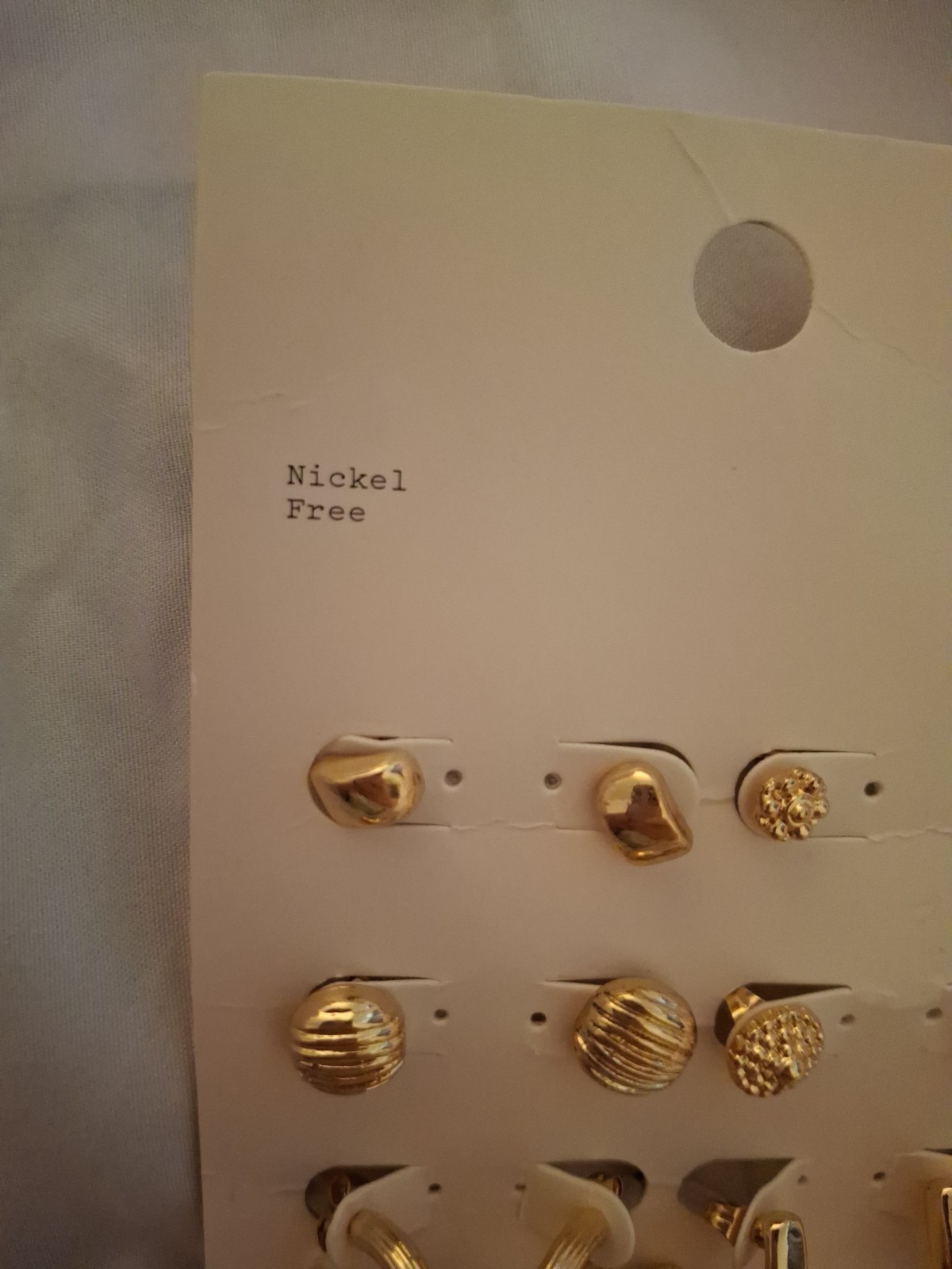 8 Pairs Of Gold Nickel Free Earrings From Target- A New Day NEW W TAGS