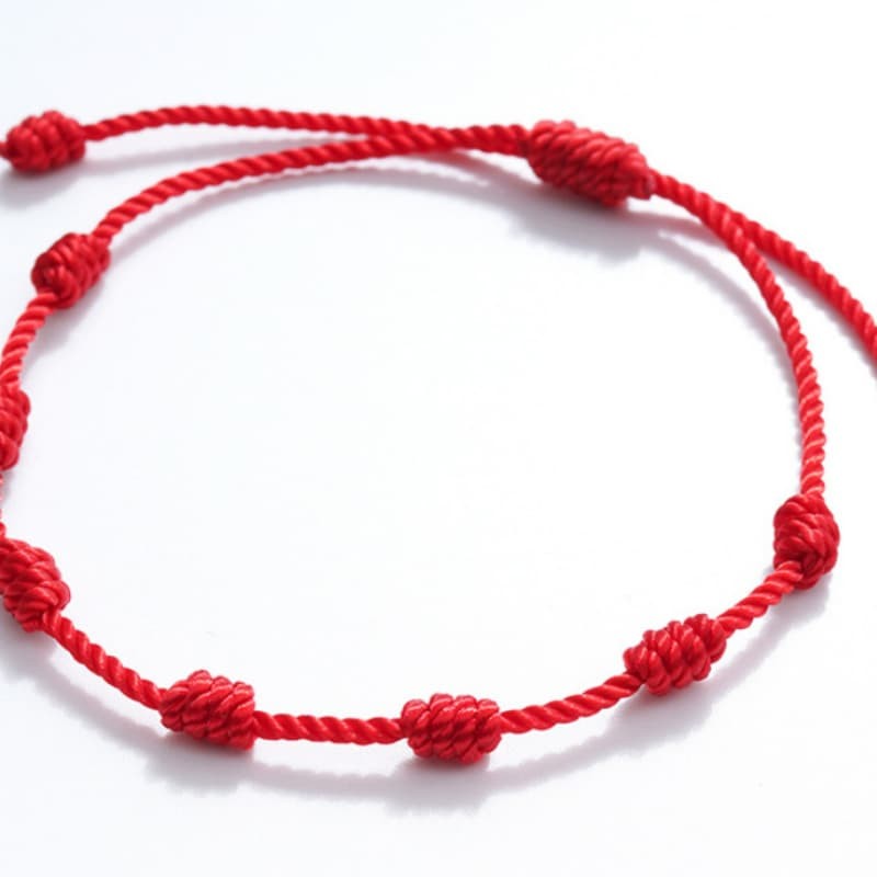 Braided String Bracelet 7 Knots Rope Adjustable Lucky Bangle Women Men Jewelry