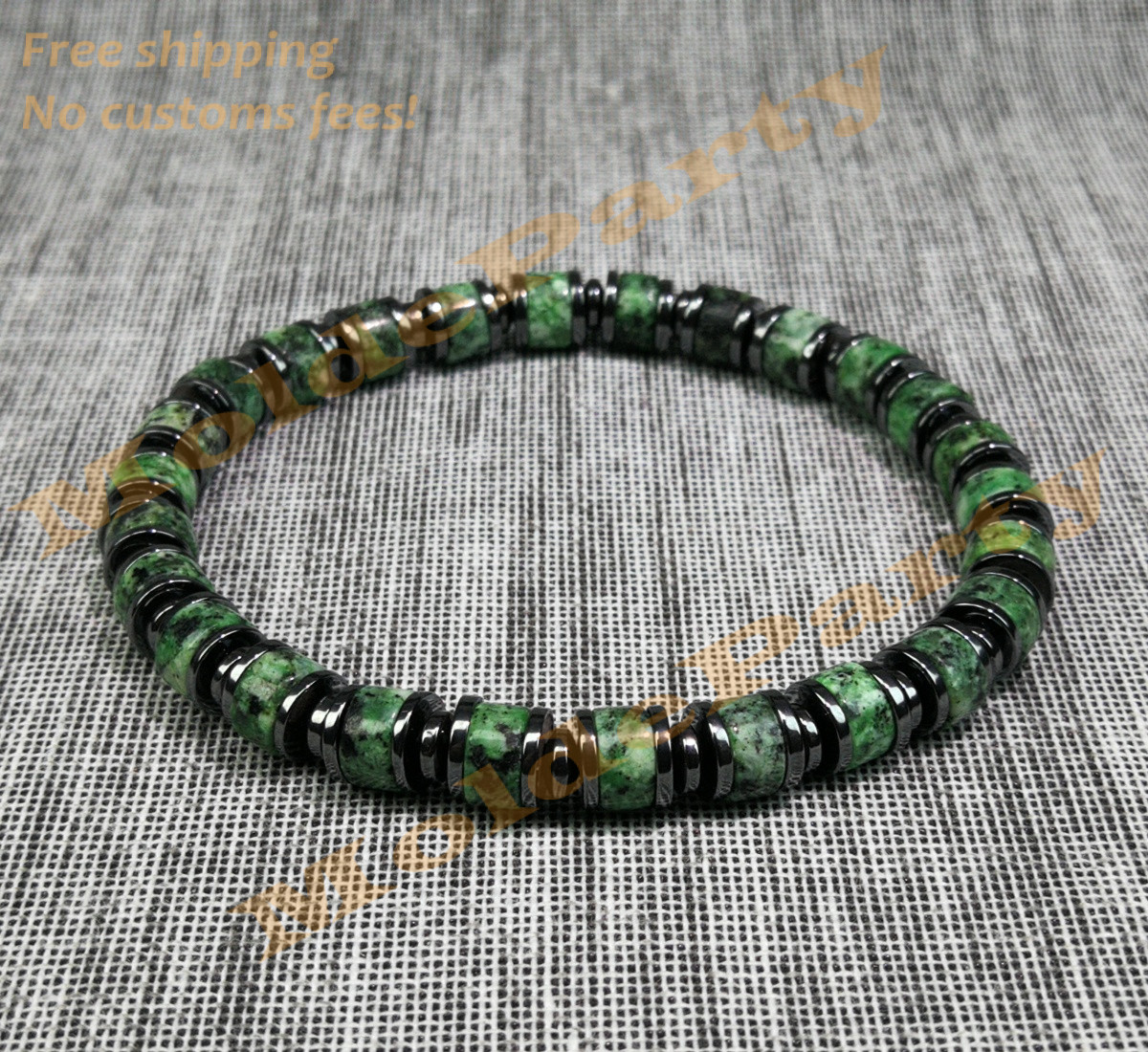Handmade Natural Gemstone African Turquoise Beads Stretch Bracelet Healing Reiki