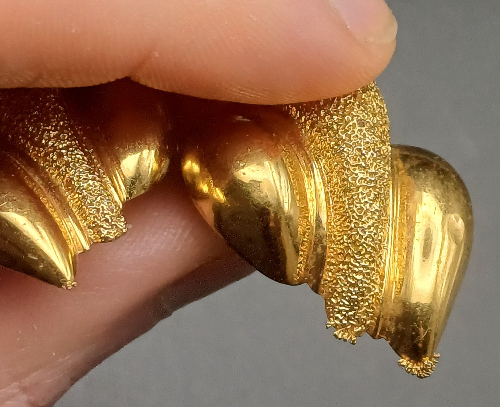 St John Gold Plate Clip On Earrings 1980s 1990s style