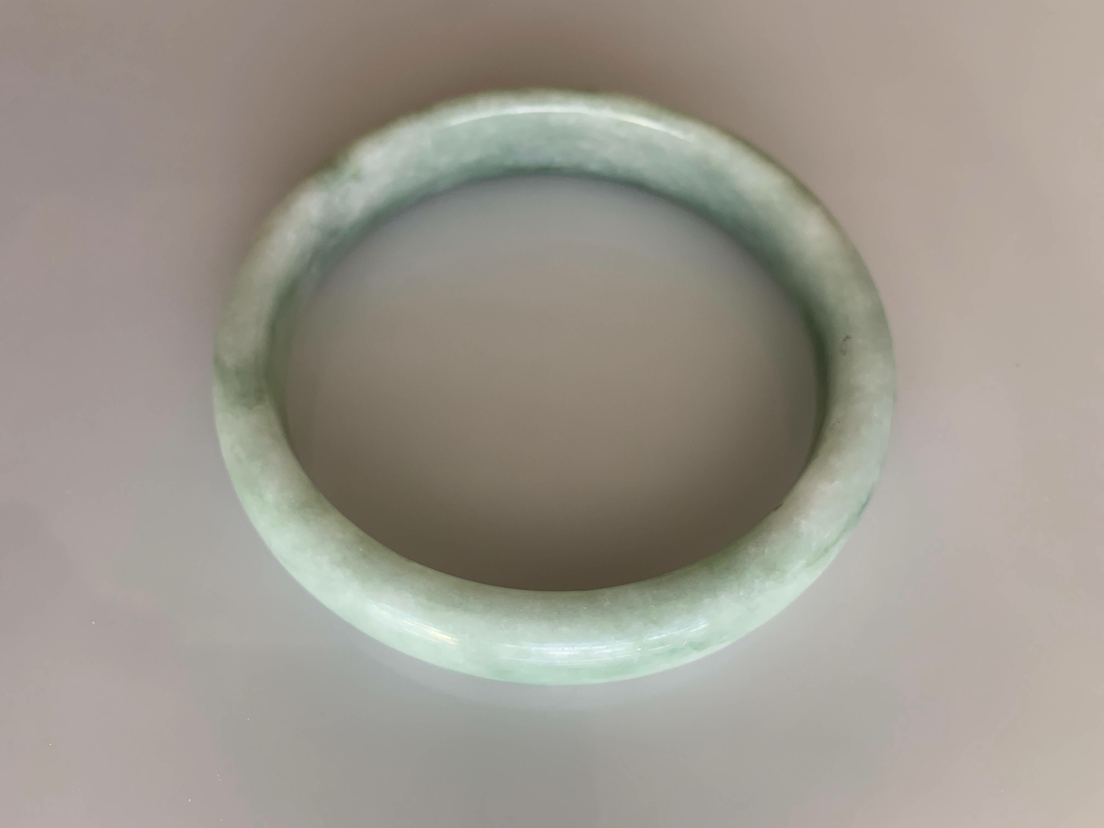 Gorgeous Natural Real Chinese Light Green Jade Bangle Bracelet Jadeite Jade 64mm