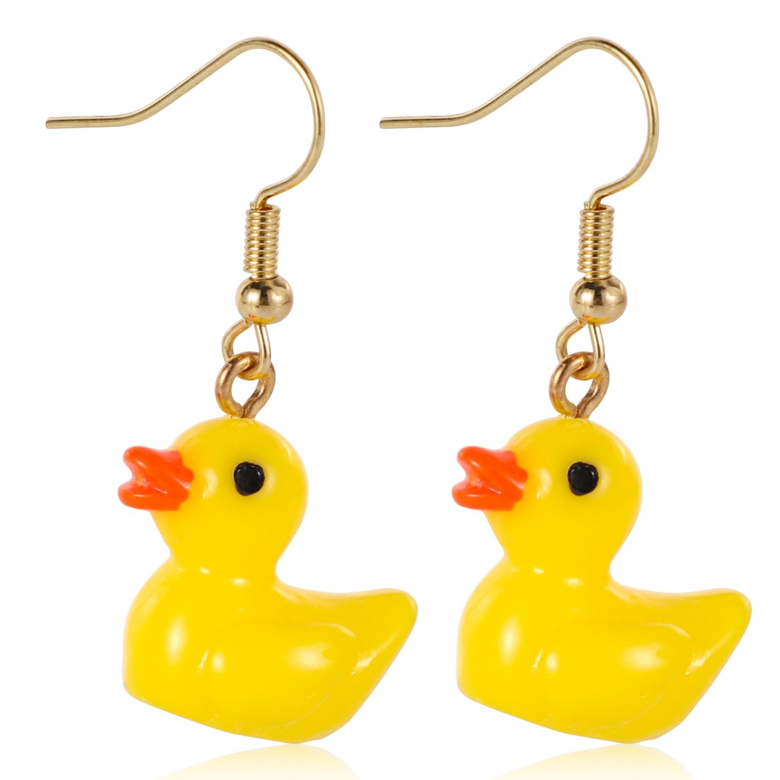 Yellow Duck Earrings, Cute Duckie Earrings Acrylic Dangle Drop Earrings Perso…