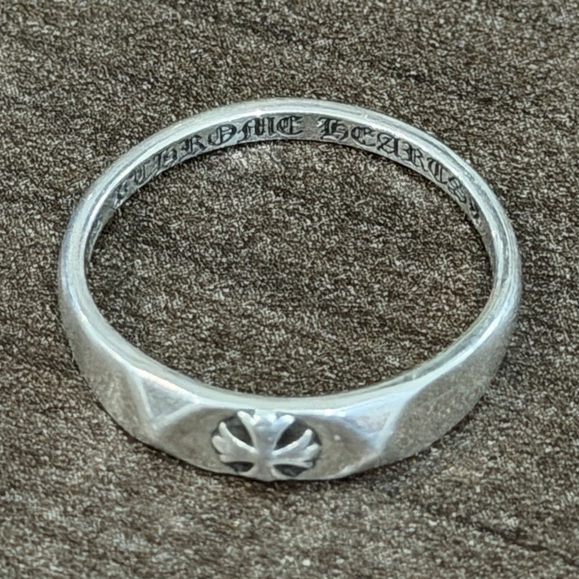 Chrome Hearts Silver Pyramid Plus Ring