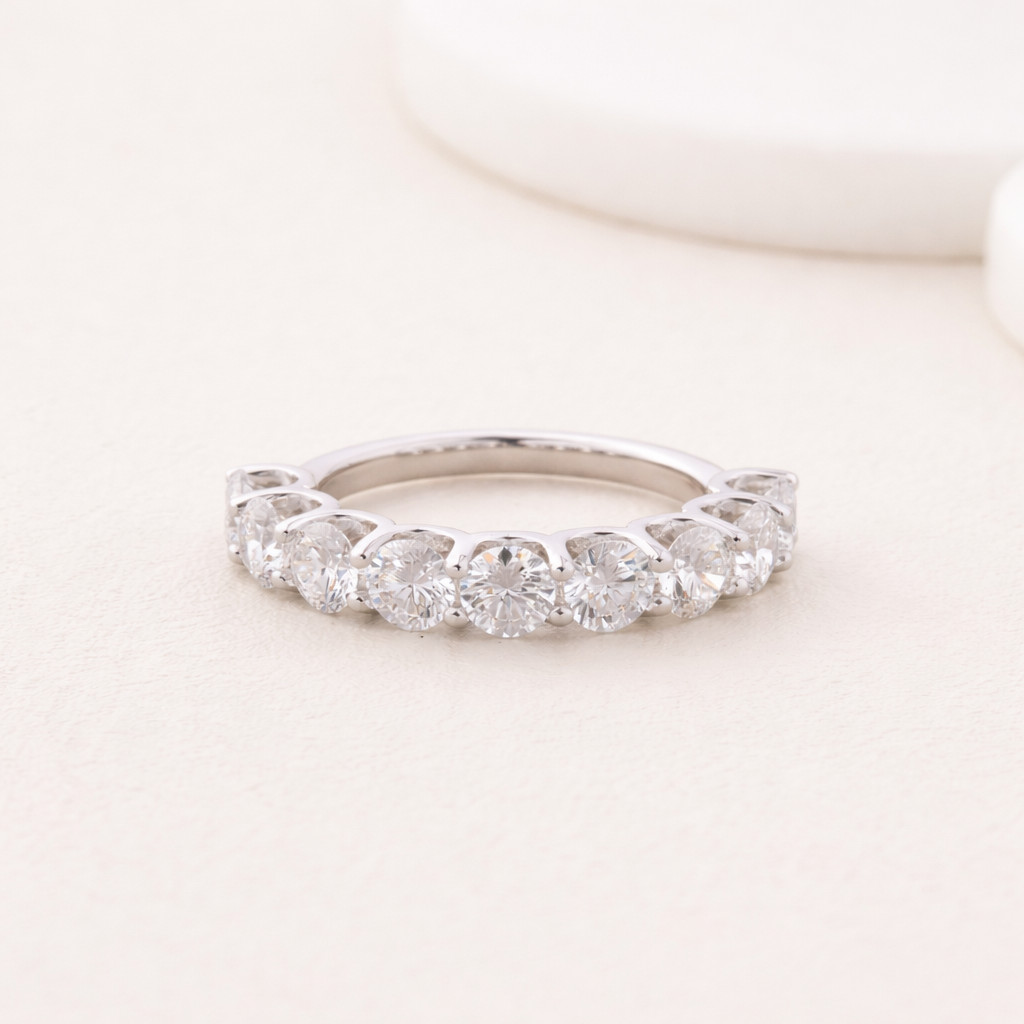1 ct round Cut Lab Grown Diamond Engagement Ring Women 14k white gold plated