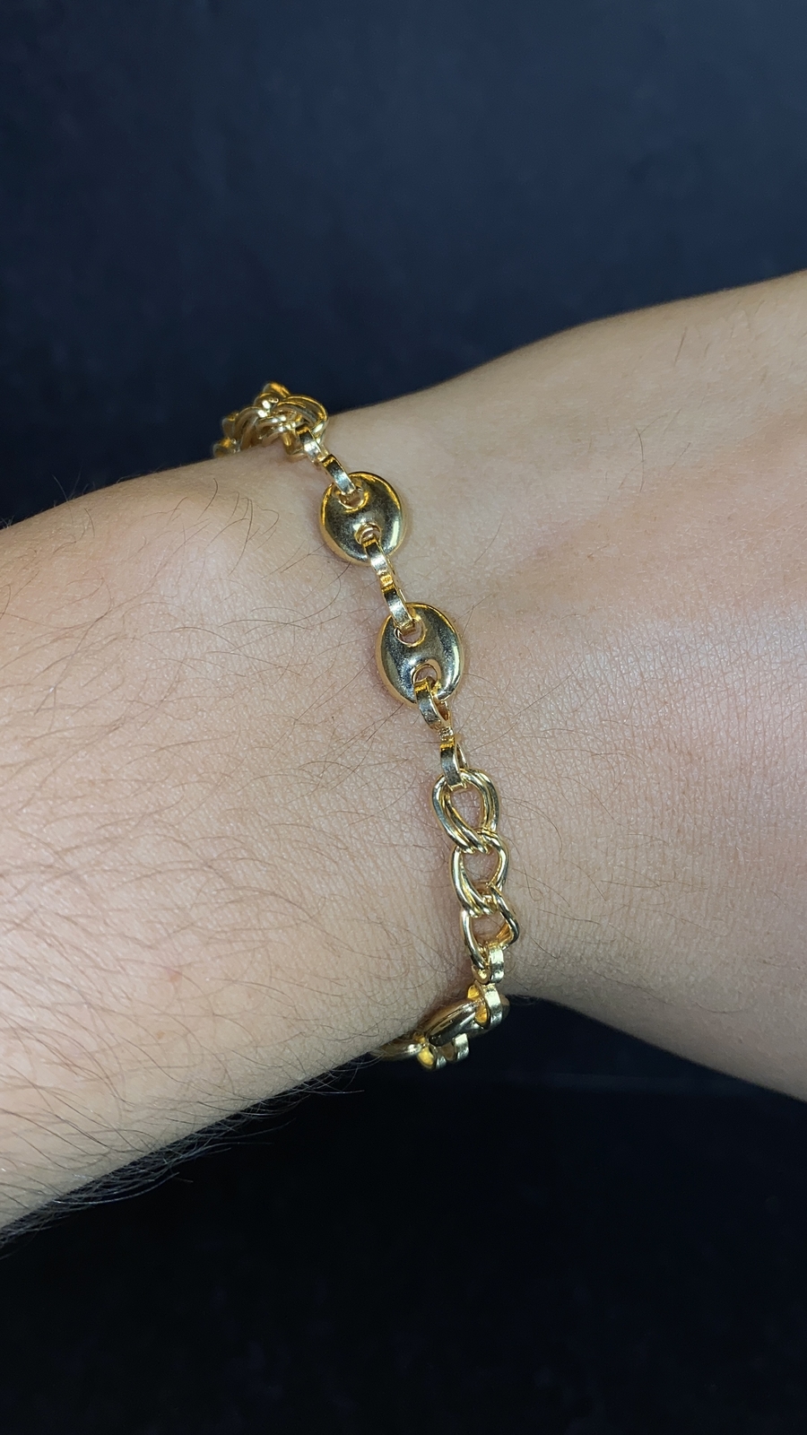 Anchor Mariner Link Bracelet for Women Gold Filled 7.75″ Elegant Fashion Jewelry
