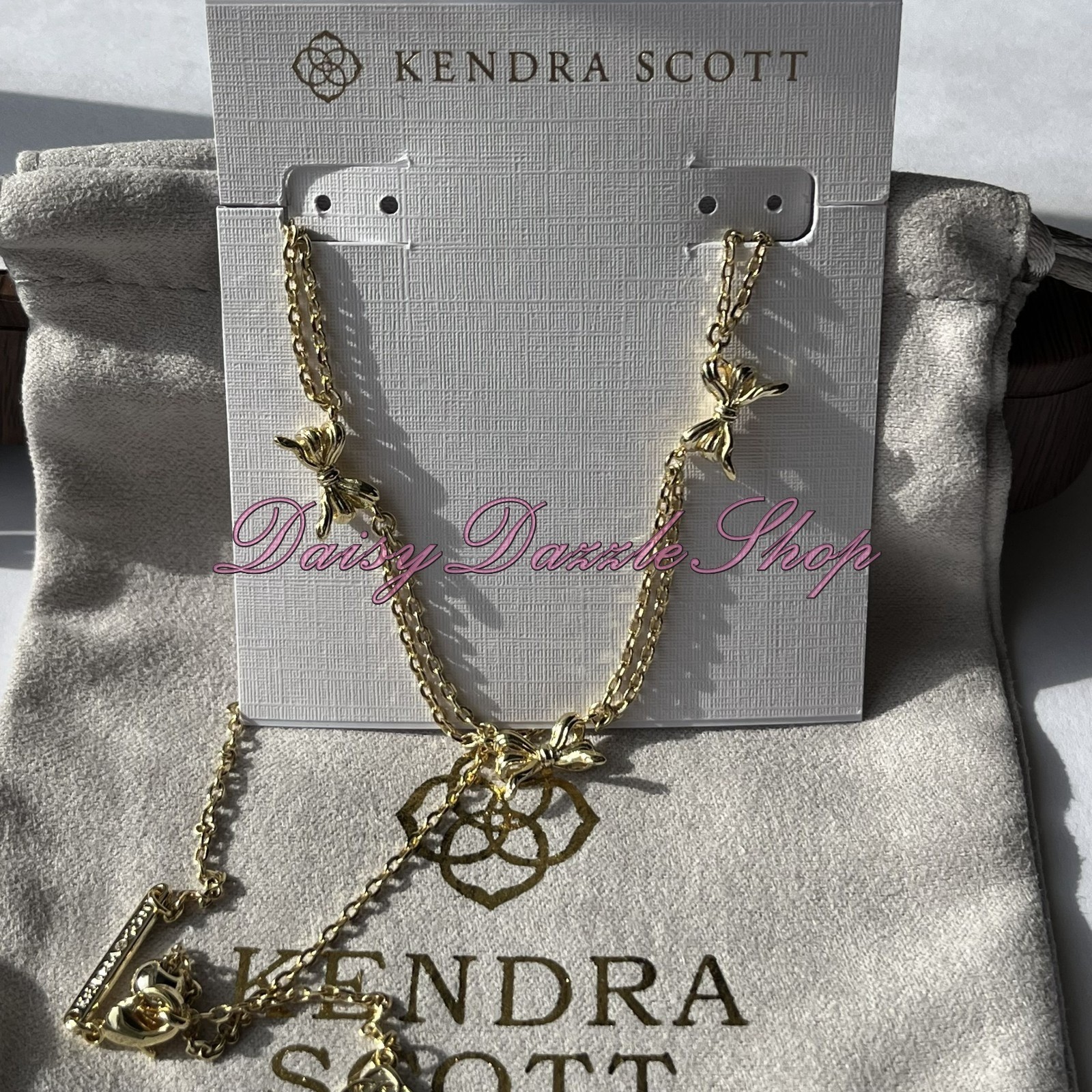 ✨🎀New Kendra Scott Gold Bow Strand Necklace $85 Retail 🎀✨
