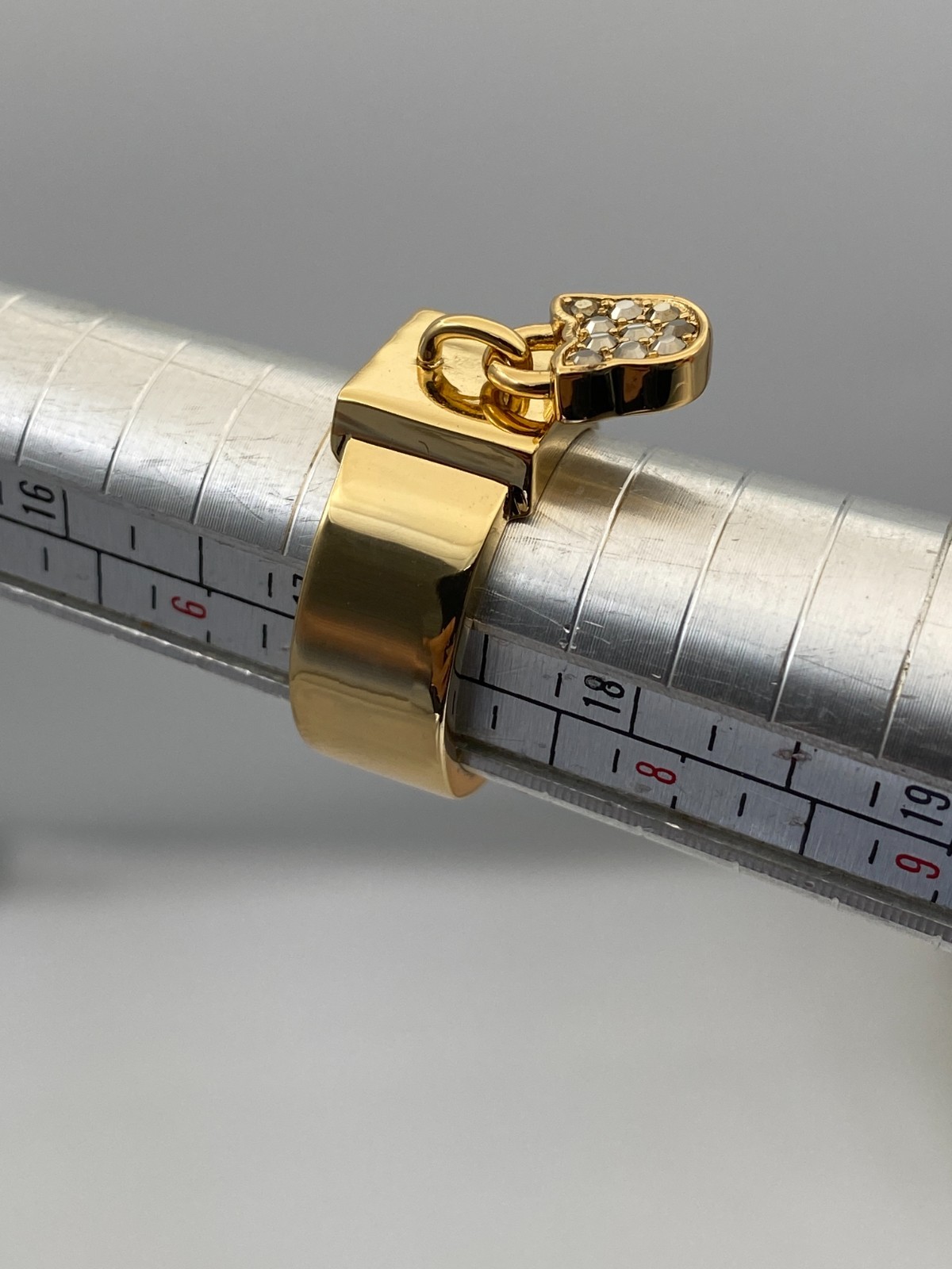 Karl Lagerfeld Choupette Lock Ring with Crystal from Swarovski – size medium