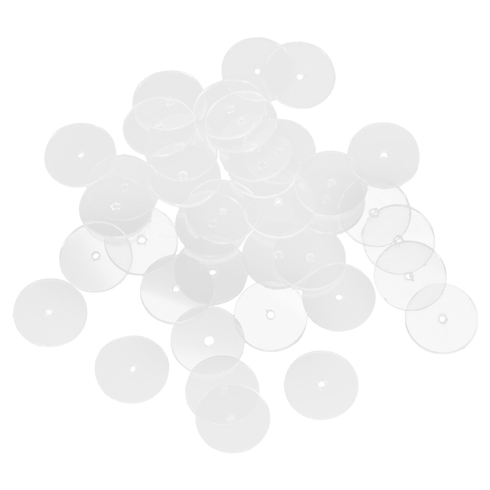 50pcs Clear Disc Pads Plastic Discs For Earring Earring Backs For Droopy Ears