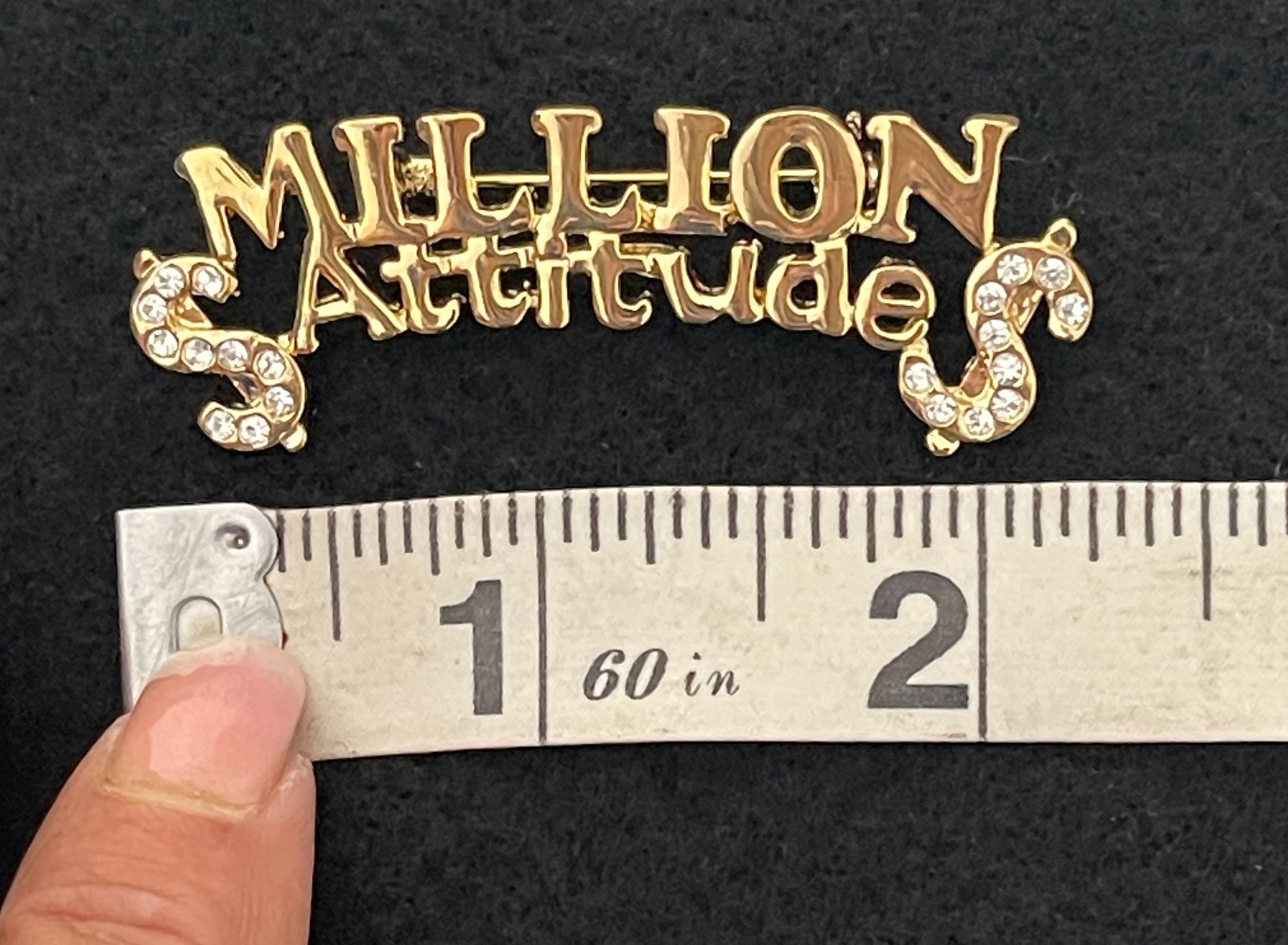 $ MILLION $ ATTITUDE Business Executive Realtor Realty Pin BROOCH 1/2″