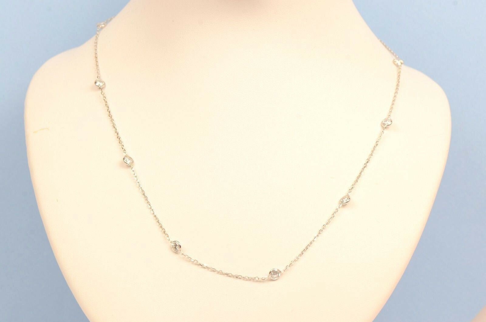 14k Gold Cubic Zirconia CZ by the yard 16” up to 42″ Necklace