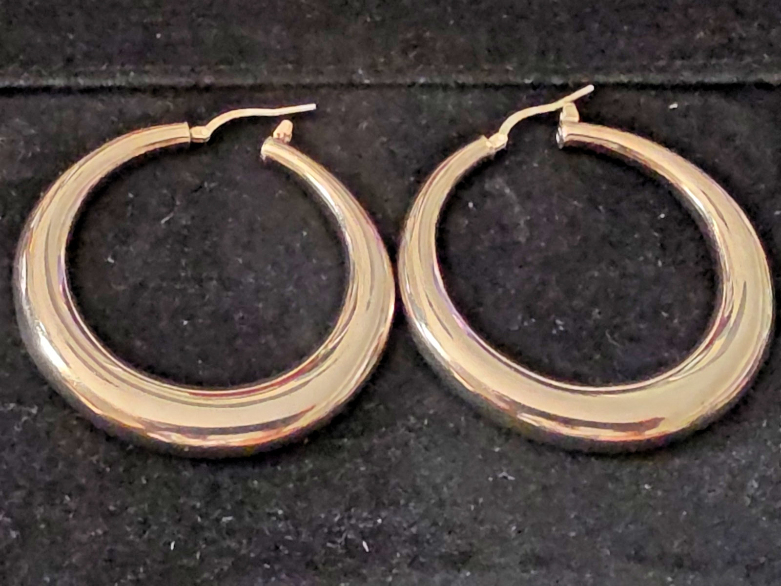 Vtg. Milor of Italy – Doom Hoops Earrings 950 SS 13g.- 45.mm / 1.8in wide Chucky
