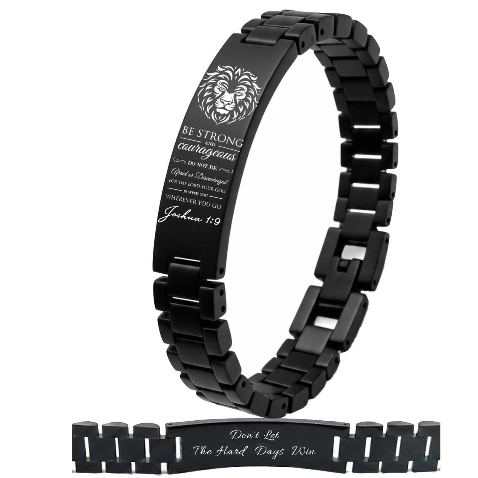Inspirational Bible Verse Bracelets for Men – Adjustable Christian Wristbands, G