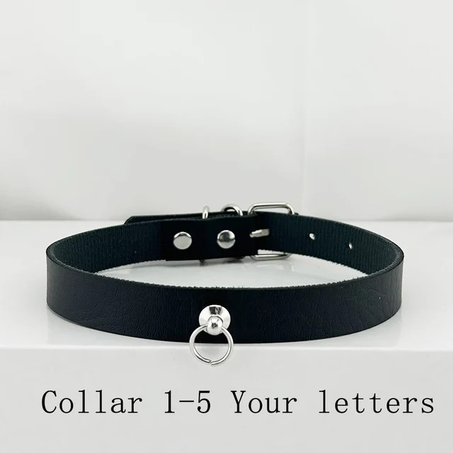 Collar BDSM Gift Pu Leather Custom Choker Necklace Punk DIY Chocker Party Y7