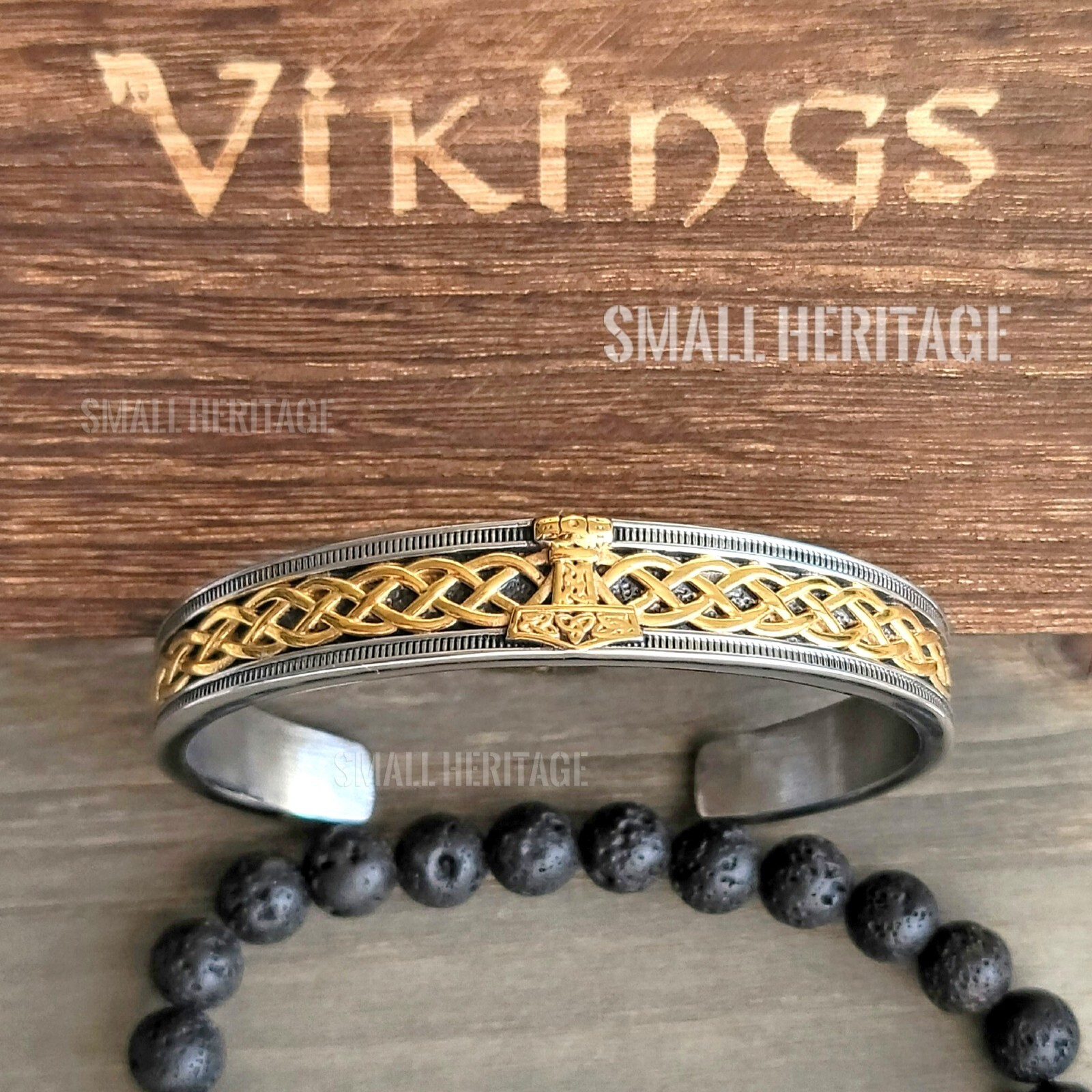 Stainless Steel Viking Cuff Norse Bracelets Celtic Bangle Viking Gift Box Odin