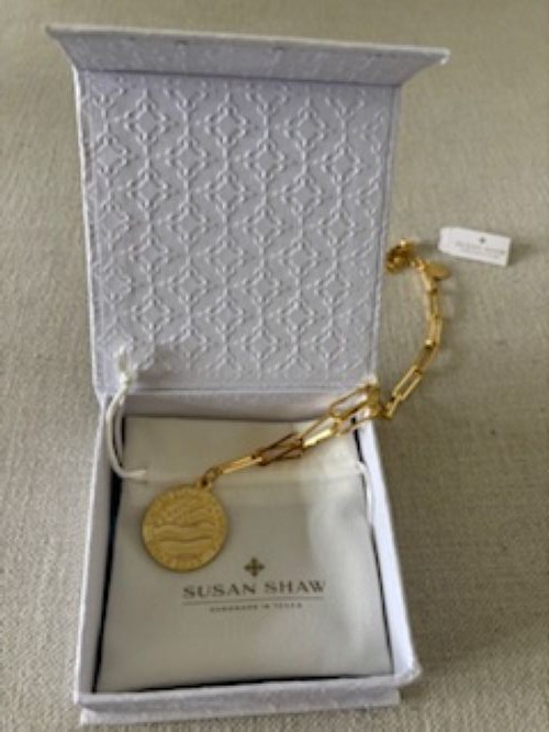 New Susan Shaw USA 250 Gold Paperclip Necklace 10″ Chain