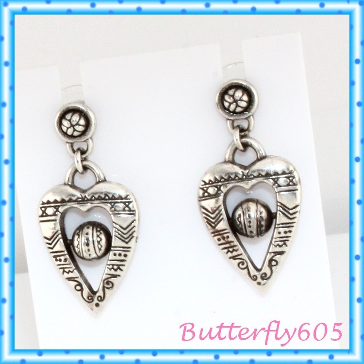 Brighton L’Amour Heart Silver Post Earrings
