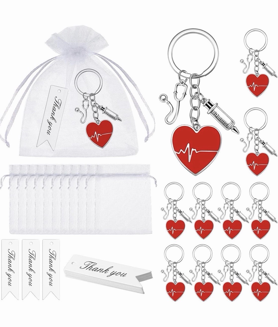 12 Set Nurse Week Gifts Bulk Nurse Keychains Nurse Appreciation Gifts Thank You