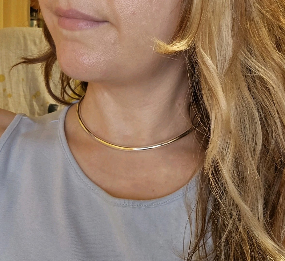 Madewell Silver Torque Wire Choker Necklace 16″ Chunky Grunge Y2k NWT