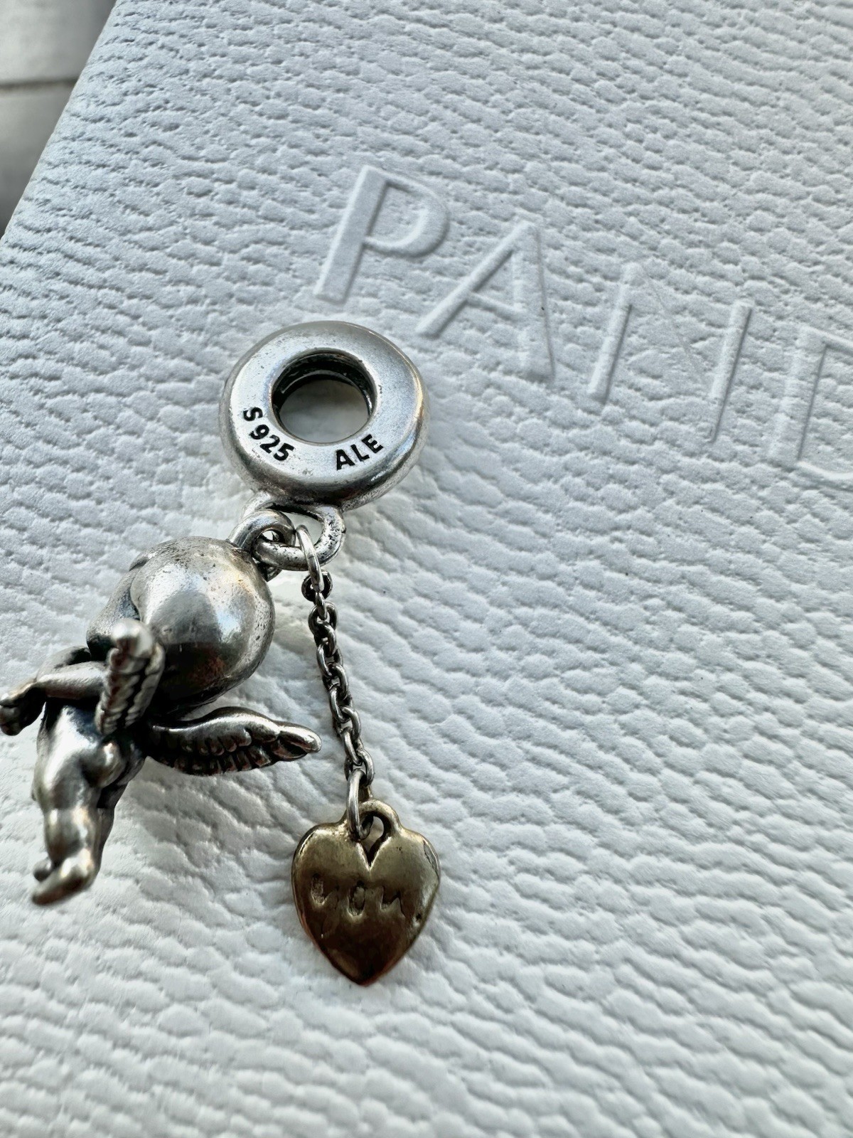 Pandora Shine Cupid & You Dangle Charm (Item #767796CZ). RETIRED PIECE