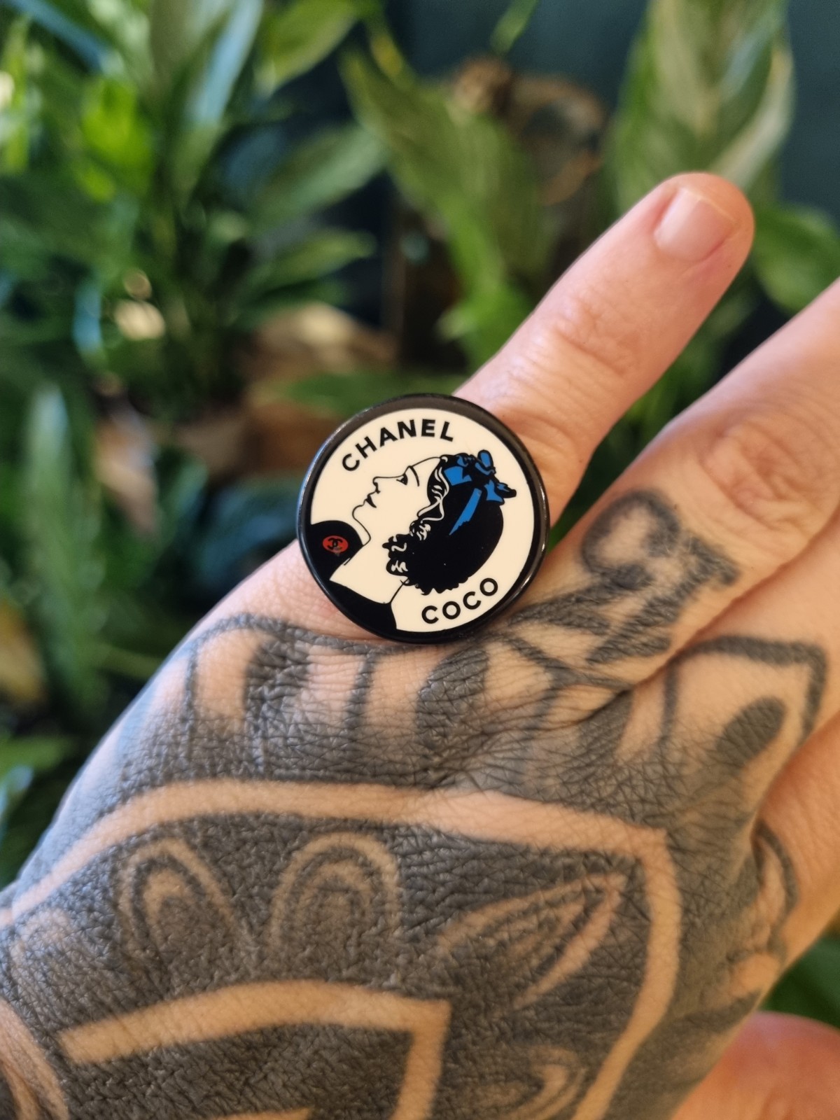Vintage Coco Chanel Mademoiselle Ring Size M
