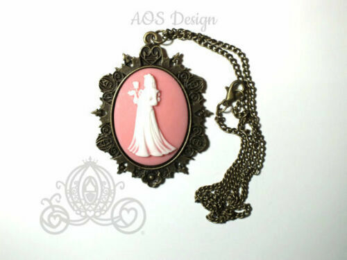 Sleeping Beauty Aurora Pendant Necklace, Pink Cameo Jewelry