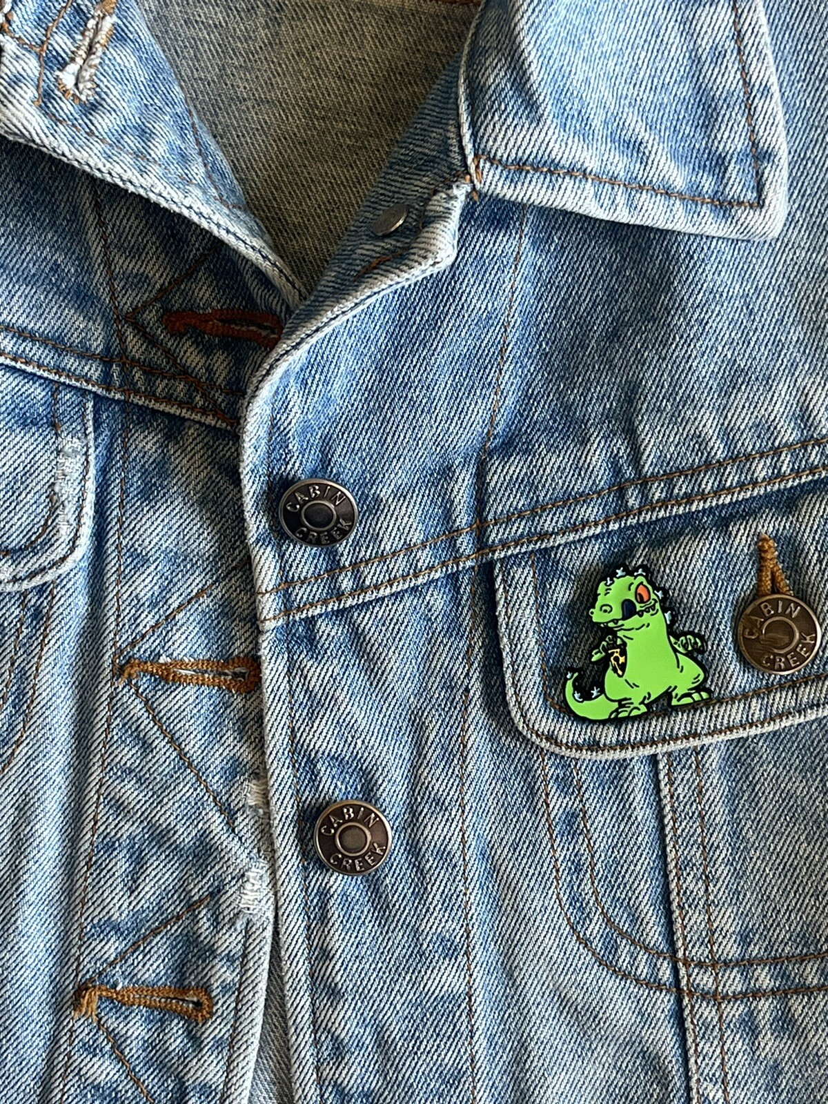 Rugrats Large Reptar Enamel Pin – Excellent Condition