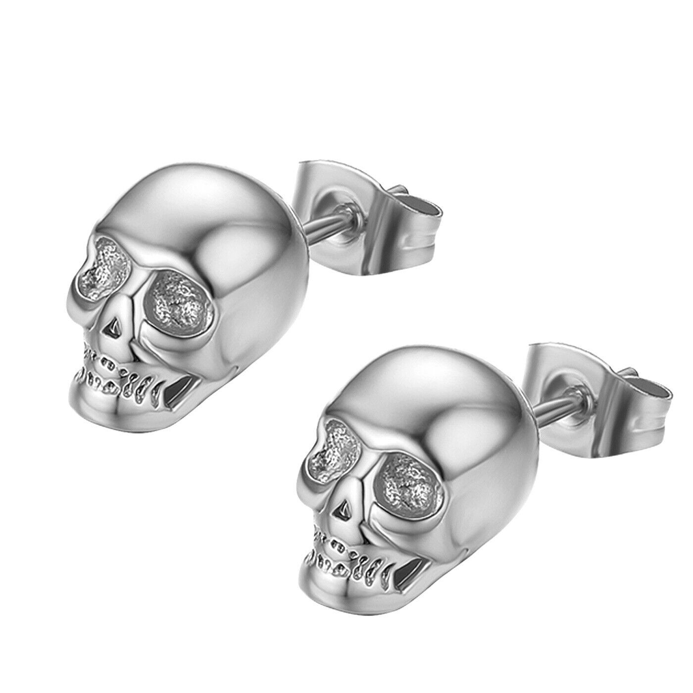 Skeleton Skull Pendant Necklaces Earrings Set Ghost Head for Couple Hip Hop Jewe