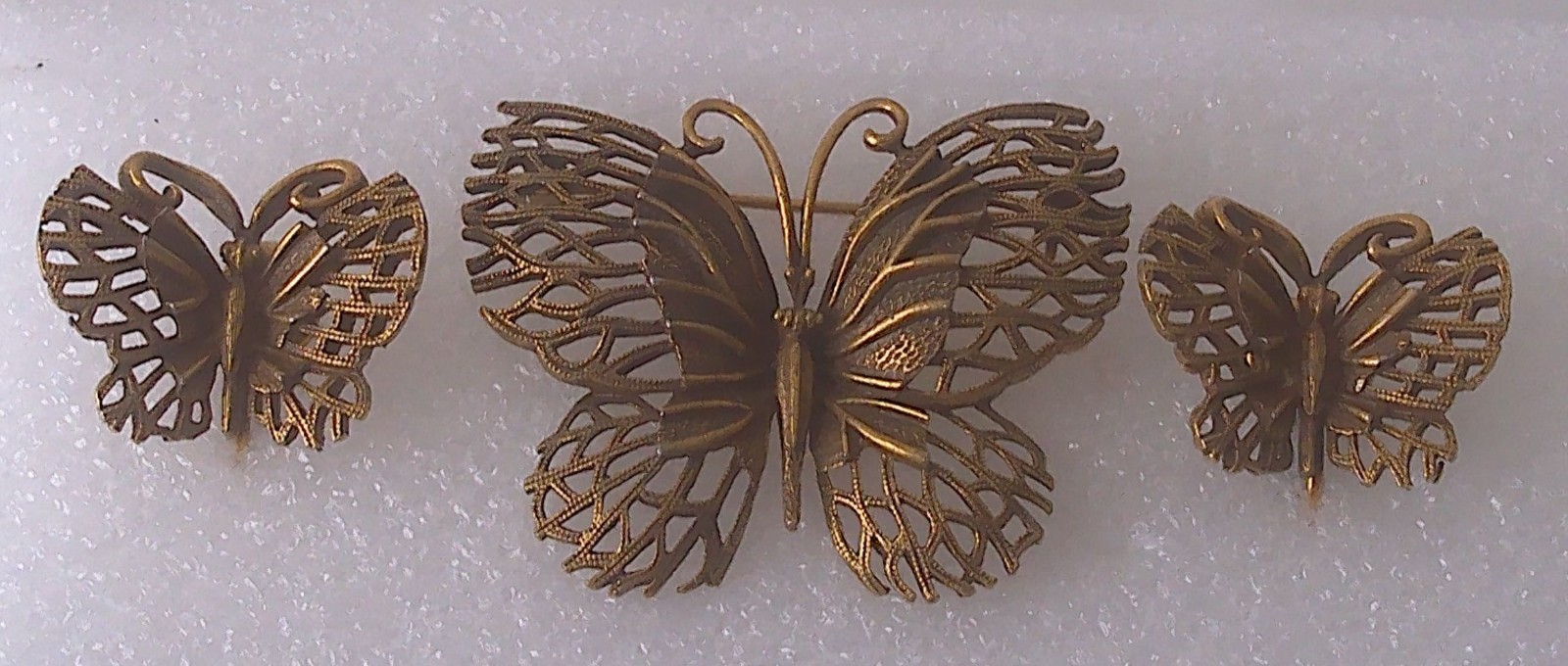 Butterfly Pin and Earrings