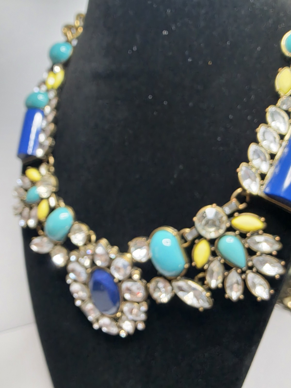 MARK Chunky Faceted Blues Statement Choker Necklace