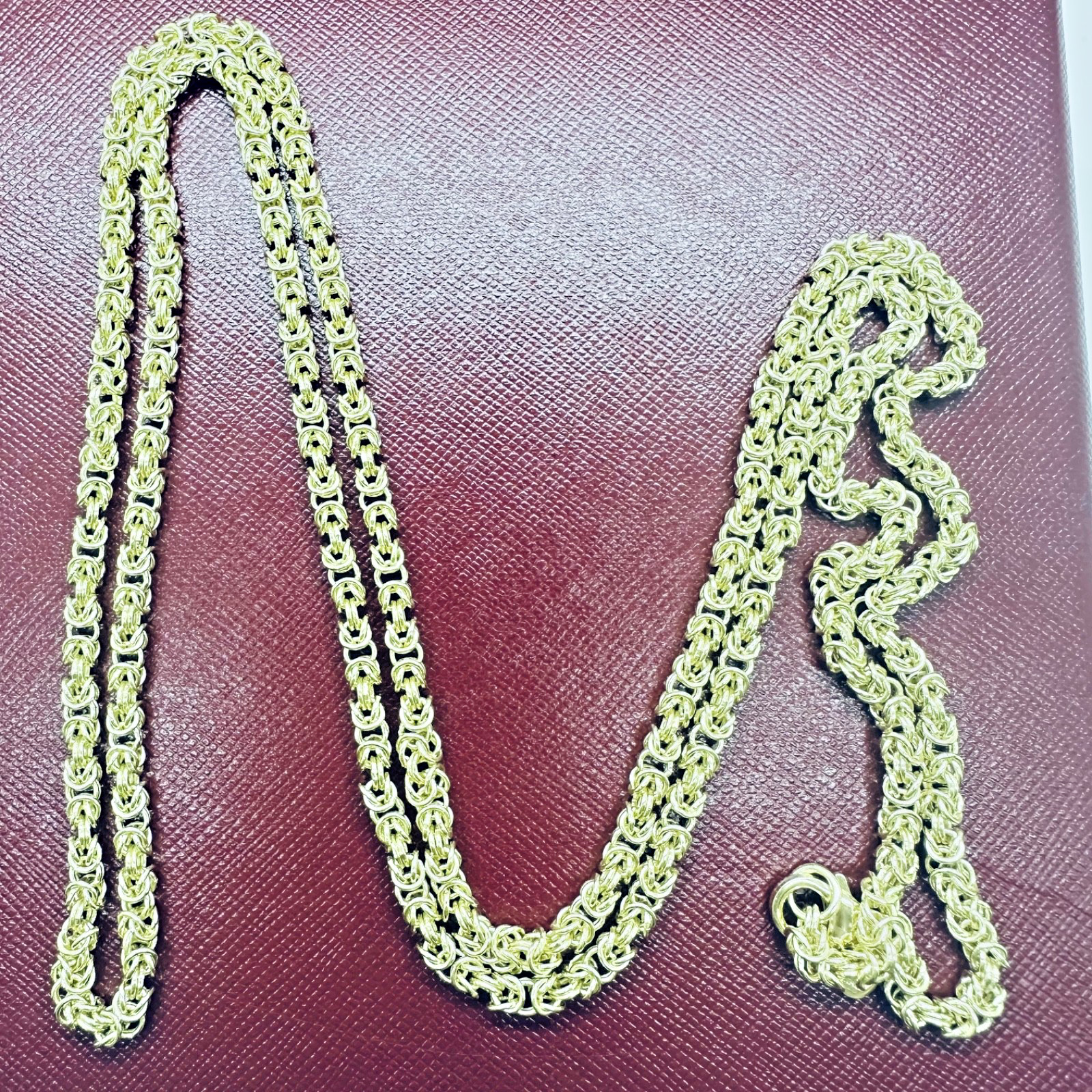 BELLEZZA ITAOR ITALY GOLD COLOR BYSANTINE LINK CHAIN NECKLACE