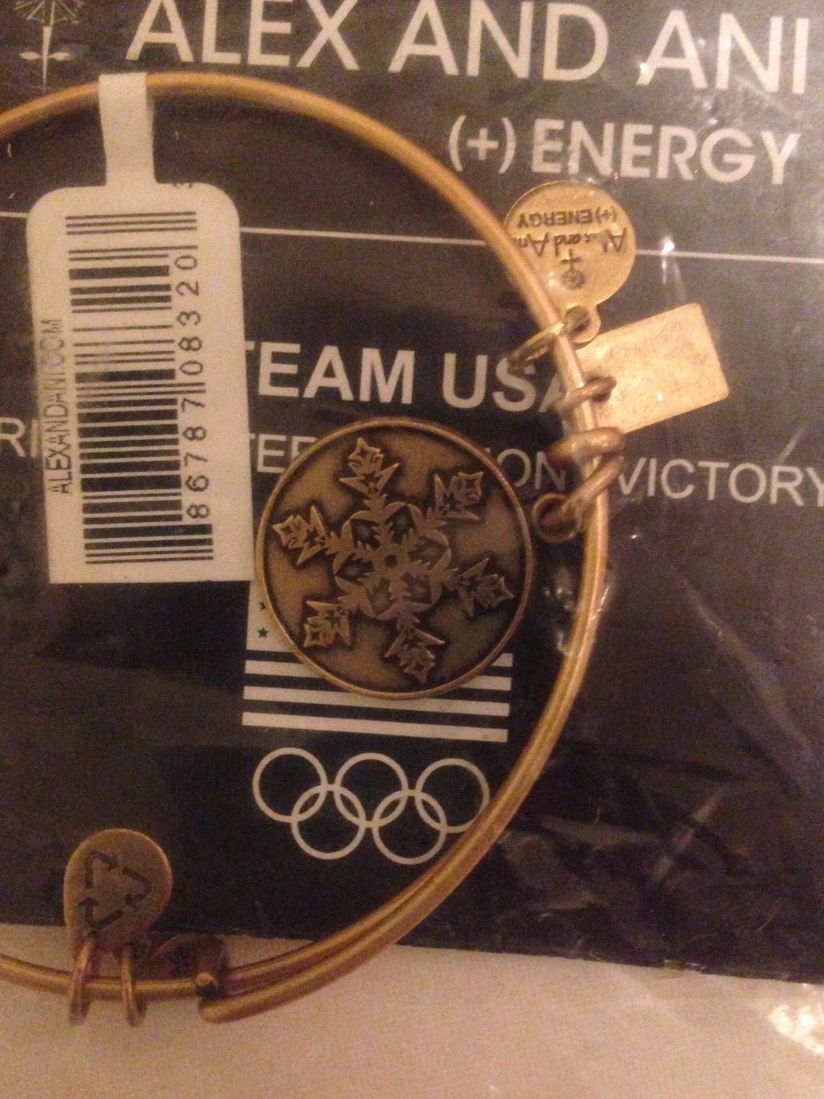 Alex and Ani Team USA Snowflake Charm Bangle NWT Gold – Frozen Elsa Anna Olaf