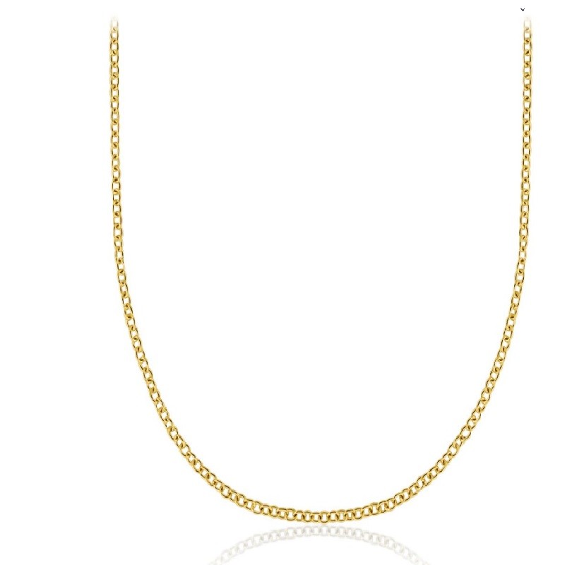 Solid 18K Gold Filled Nickel/Lead Free 1.2mm Cuban Curb Link Chain Necklace K70G