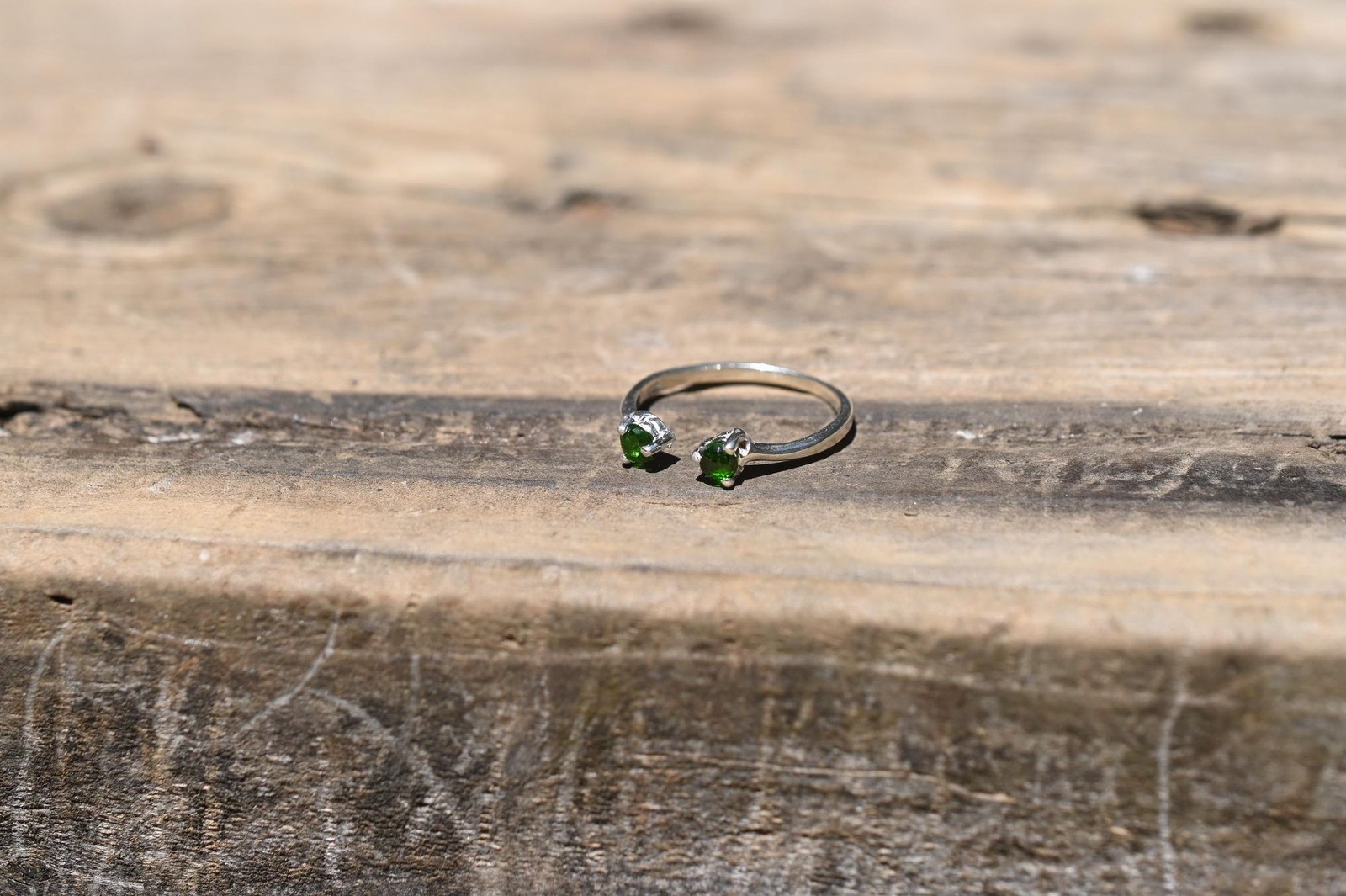 Chrome Diopside ring size 5 in 925 sterling silver