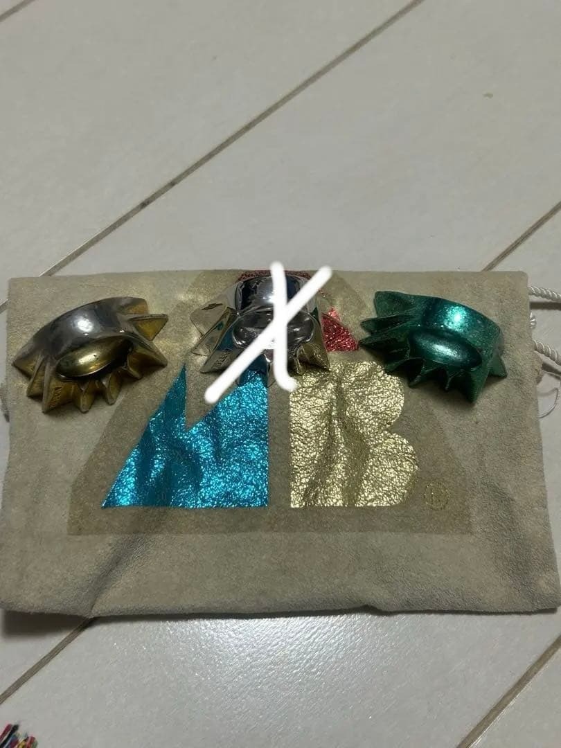 AMBUSH POW Ring Gold Green Set Of 3 Men’s Fashion Accessories No Box Used