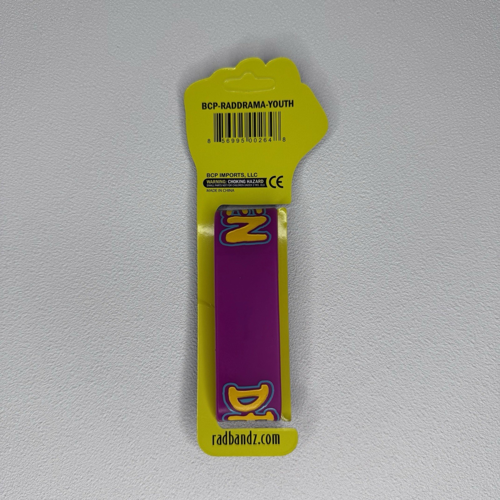 Radbandz DRAMA QUEEN Hot Topic Silicone Wristband Bracelet Purple Youth Size