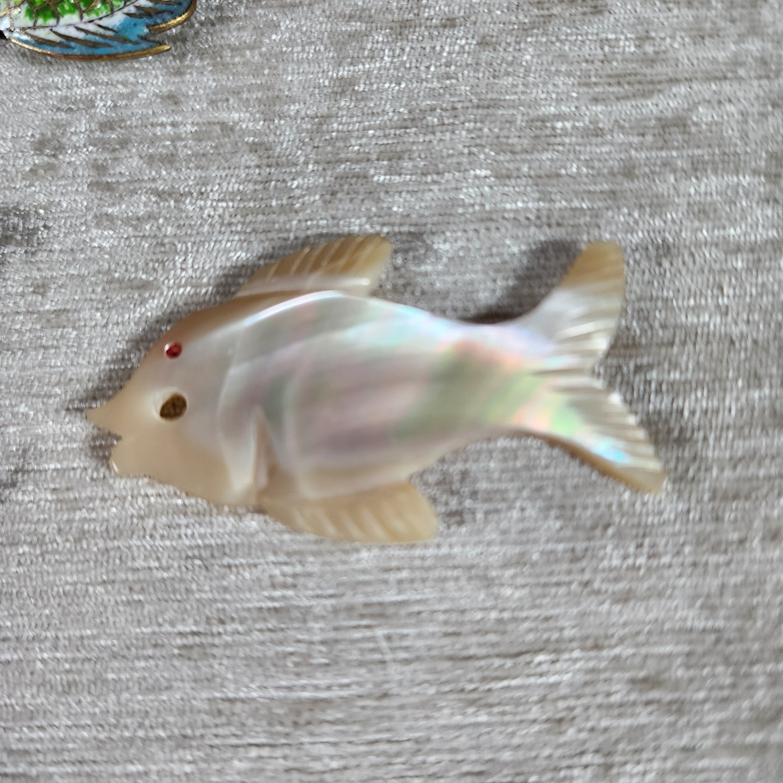 Lot of 3 Multicolor Enamel Metal Shell Fish Charm Pendants Enameled Animal Craft