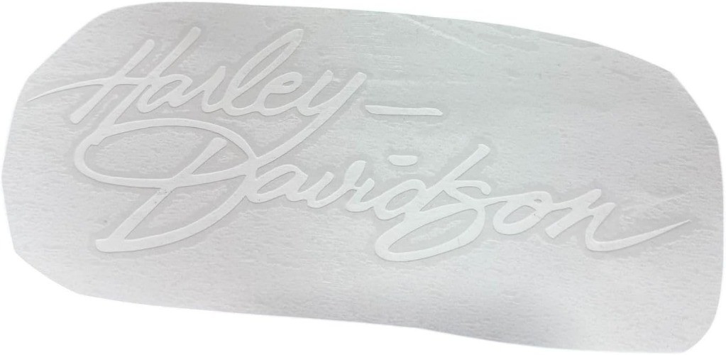 Cursive Design #1 White Vinyl Decal Sticker for Car or Moto Club Color: White