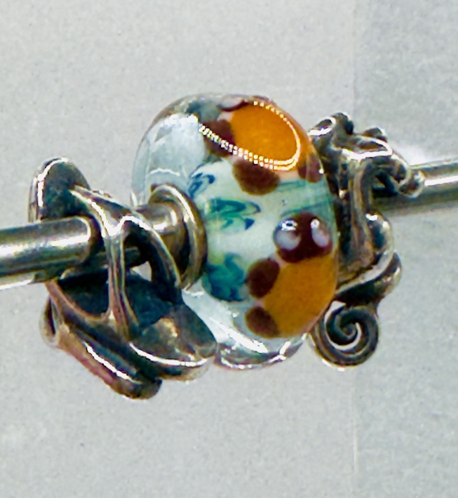TROLLBEADS Turtle OOAK, Flip Flops & Sea Horse Trio Lot Rare HTF