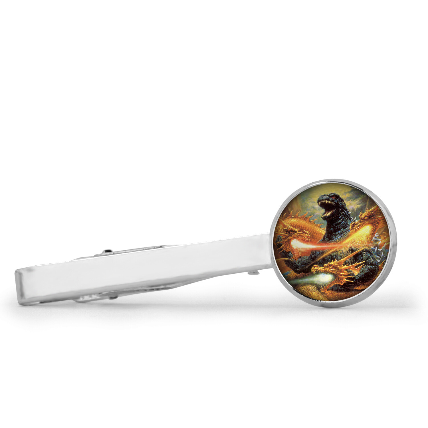 Godzilla versus King Ghidorah Key Ring Cufflinks Tie Clip Necklace Ring Earrings