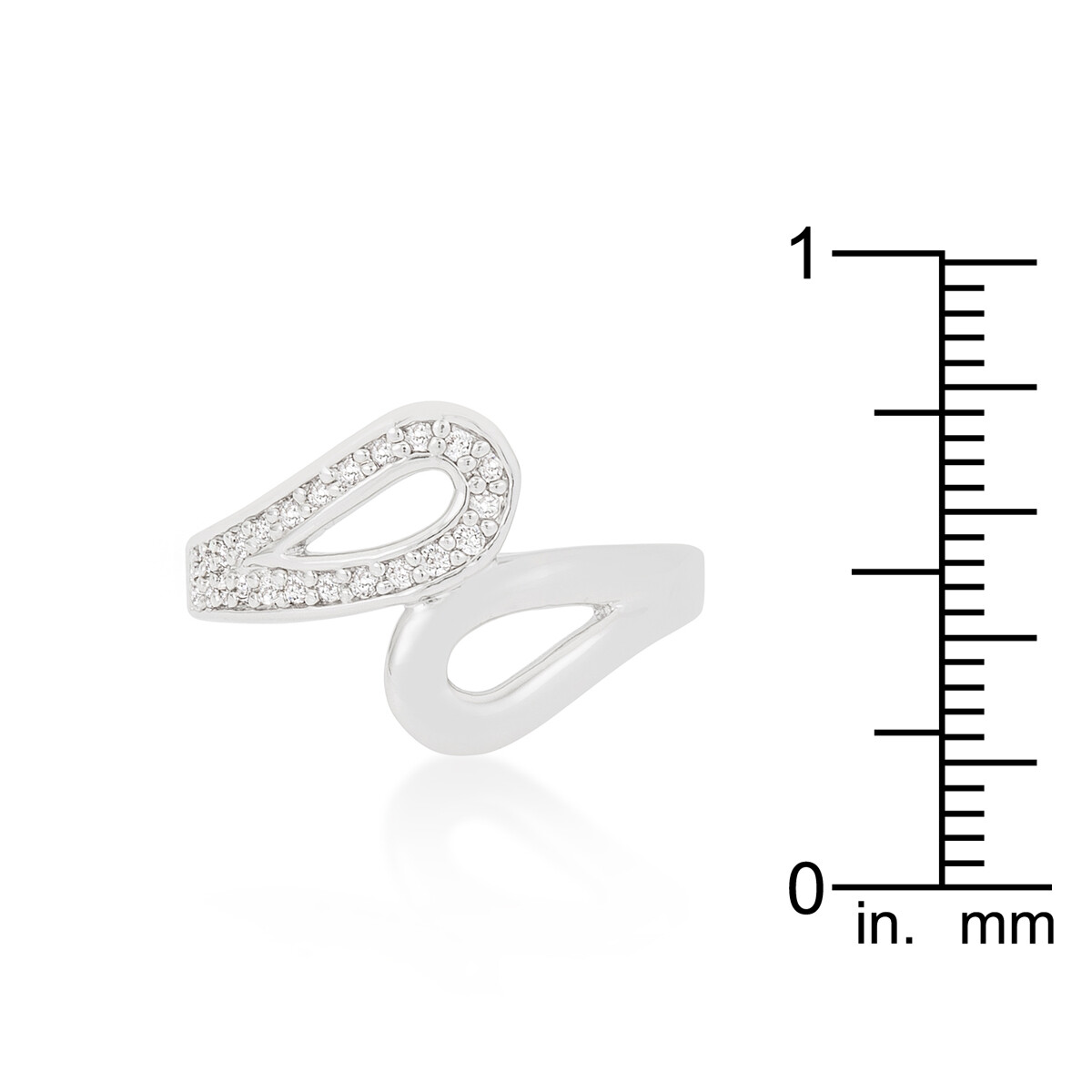 Fancy Split Shank CZ Contemporary Band Ring