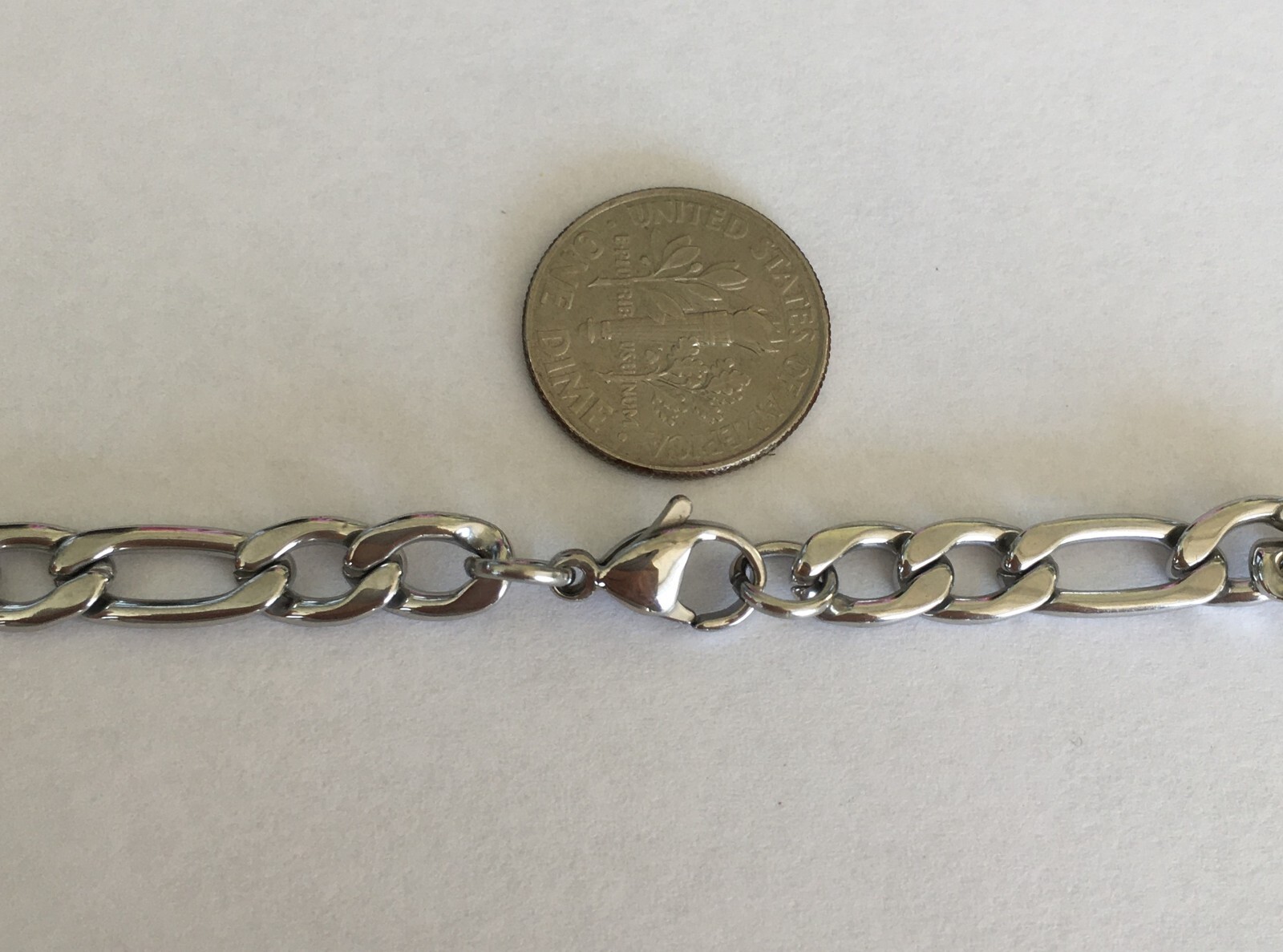 Stainless Steel 6mm Figaro Chain 316L size choice 18, 20, 22, 24, 30″