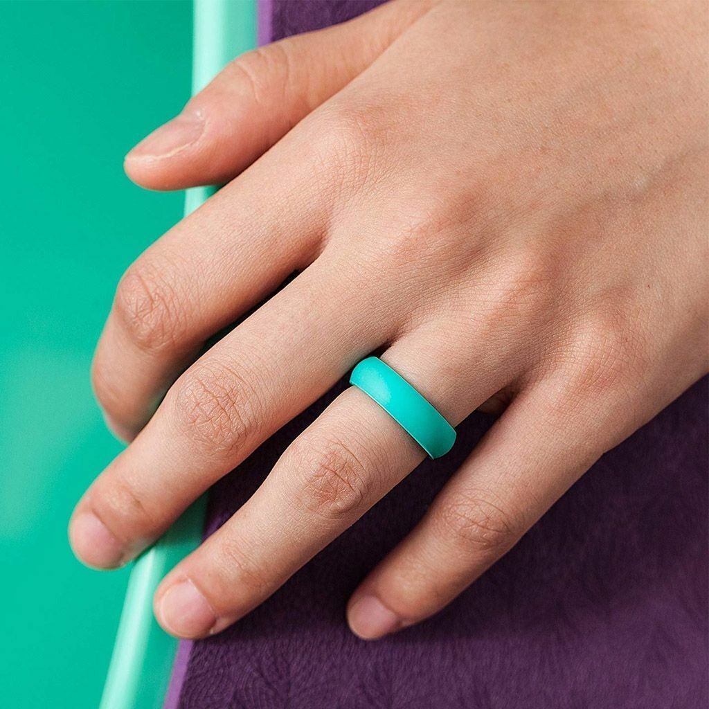 10 Pcs Flexible Silicone Wedding Ring Men Women Engagement Sport Rubber Band