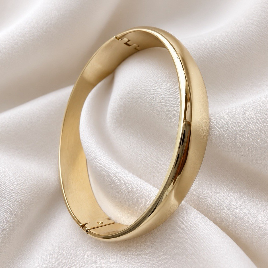 Xuping-Stainless Steel 14K Gold Plated Bracelet – Elegant Stainless Steel Bangle