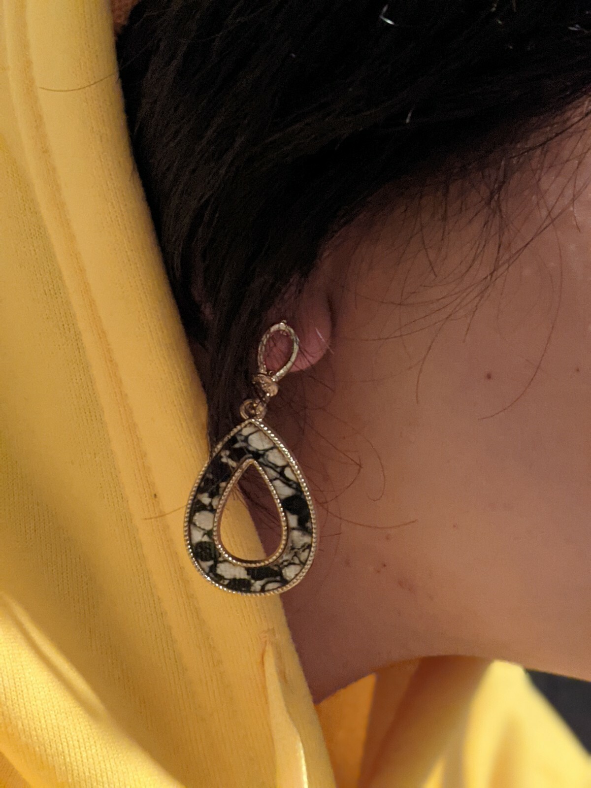 New Fashion 1Pair Water Drop Dangle Earrings Pave Snakeskin Beauty Women Earring