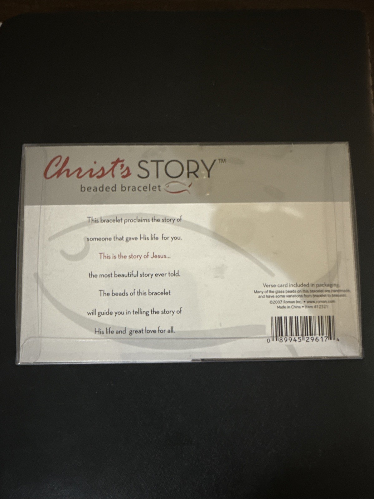 Roman, Inc. Beaded Stretch Bracelet Christ’s Story Christian Charm